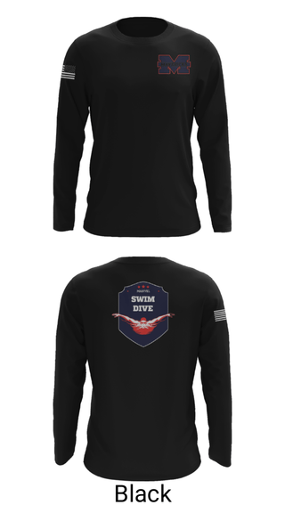 Long Sleeve Performance Shirt, Manvel High School Swimming, Swimming, Teamtime, Team time, sublimation, custom sports apparel, team uniforms, spirit wear, spiritwear, sports uniforms, custom shirts, team store, custom team store, fundraiser sports, apparel fundraiser