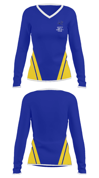 Women's Long Sleeve Vneck Shirt, Lafayette County Elementary School, Spirit Store, Teamtime, Team time, sublimation, custom sports apparel, team uniforms, spirit wear, spiritwear, sports uniforms, custom shirts, team store, custom team store, fundraiser sports, apparel fundraiser