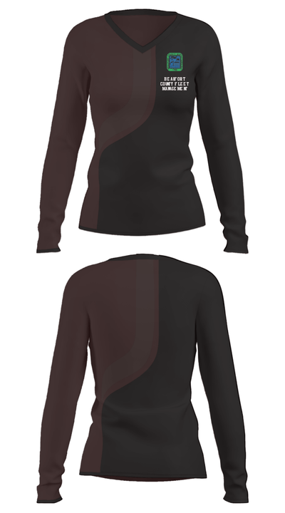 Beaufort County Fleet Management 32017471 Women's Long Sleeve V-neck Shirt - 32