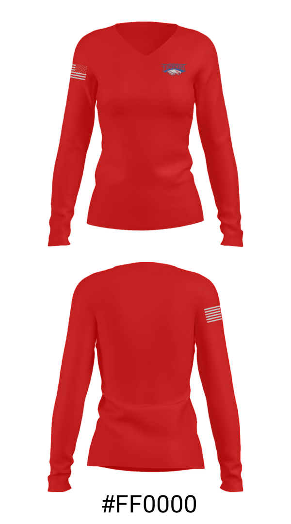 Women's Long Sleeve Vneck Shirt, South Putnam High School Wrestling, Wrestling, Teamtime, Team time, sublimation, custom sports apparel, team uniforms, spirit wear, spiritwear, sports uniforms, custom shirts, team store, custom team store, fundraiser sports, apparel fundraiser
