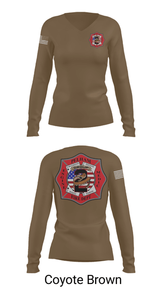 Women's Long Sleeve Vneck Shirt, Group 2, Fire Department, Teamtime, Team time, sublimation, custom sports apparel, team uniforms, spirit wear, spiritwear, sports uniforms, custom shirts, team store, custom team store, fundraiser sports, apparel fundraiser