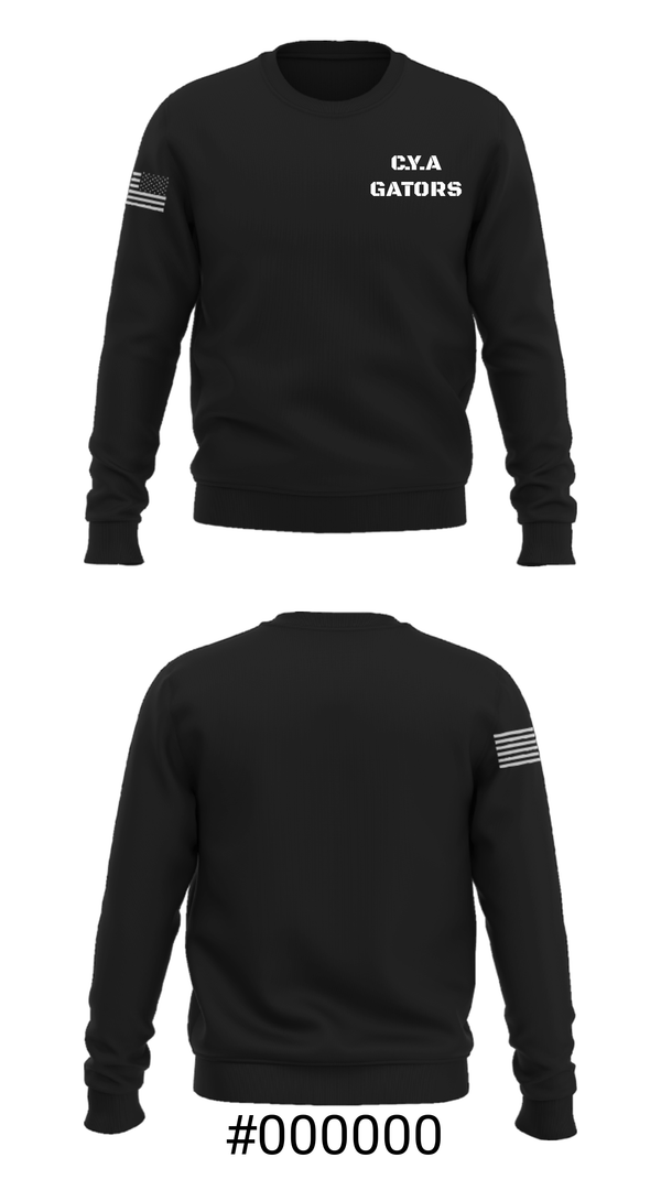 Crew Neck Sweatshirt, C.Y.A GATORS, Football, Teamtime, Team time, sublimation, custom sports apparel, team uniforms, spirit wear, spiritwear, sports uniforms, custom shirts, team store, custom team store, fundraiser sports, apparel fundraiser
