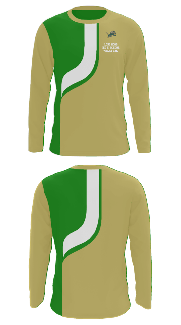 Long Sleeve Performance Shirt, Longwood High School Wrestling, Wrestling, Teamtime, Team time, sublimation, custom sports apparel, team uniforms, spirit wear, spiritwear, sports uniforms, custom shirts, team store, custom team store, fundraiser sports, apparel fundraiser