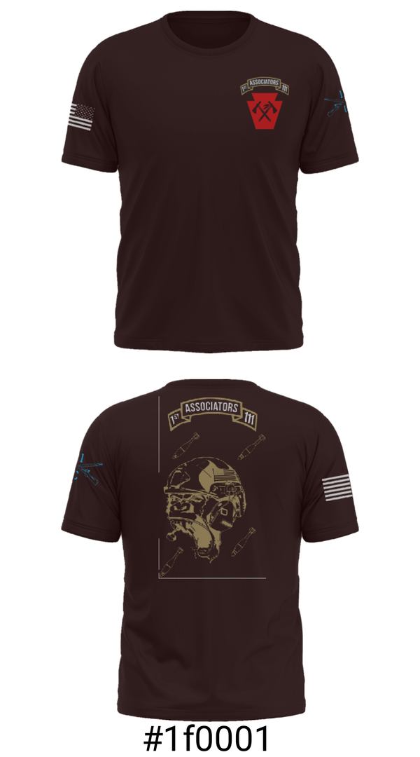 Short Sleeve Performance Shirt, 1-111th IN BN 38506759, Army, Teamtime, Team time, sublimation, custom sports apparel, team uniforms, spirit wear, spiritwear, sports uniforms, custom shirts, team store, custom team store, fundraiser sports, apparel fundraiser