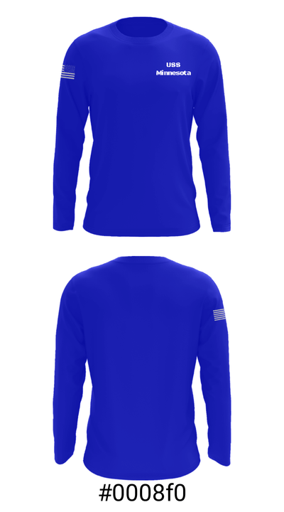 USS Minnesota 27087147 Long Sleeve Performance Shirt - 3