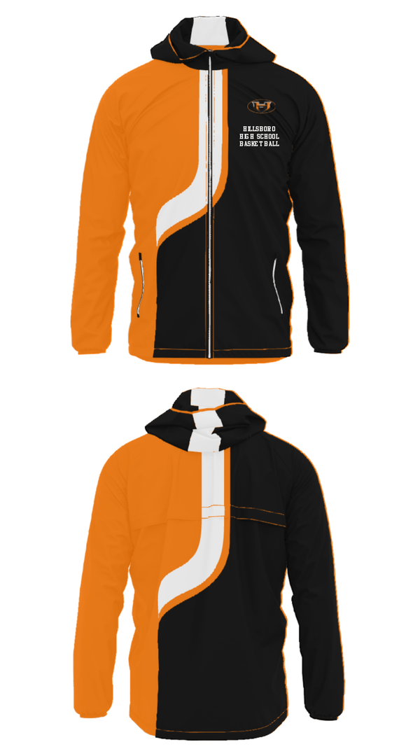 Windbreaker, Hillsboro High School Basketball, Men's Basketball, Teamtime, Team time, sublimation, custom sports apparel, team uniforms, spirit wear, spiritwear, sports uniforms, custom shirts, team store, custom team store, fundraiser sports, apparel fundraiser