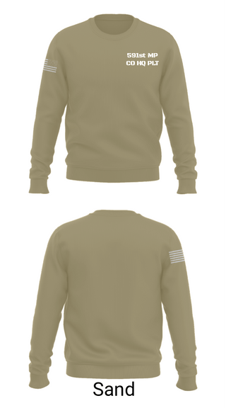 Crew Neck Sweatshirt, 591st MP CO HQ PLT, Army, Teamtime, Team time, sublimation, custom sports apparel, team uniforms, spirit wear, spiritwear, sports uniforms, custom shirts, team store, custom team store, fundraiser sports, apparel fundraiser