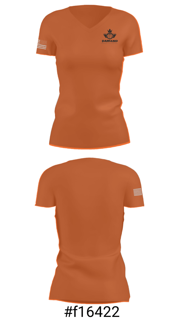 Women's Short Sleeve Vneck Shirt, Damand Basketball, Men's Basketball, Teamtime, Team time, sublimation, custom sports apparel, team uniforms, spirit wear, spiritwear, sports uniforms, custom shirts, team store, custom team store, fundraiser sports, apparel fundraiser