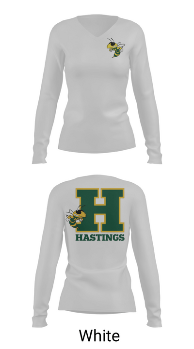 Hastings High School Basketball 68137500 Women's Long Sleeve V-neck Shirt - 6