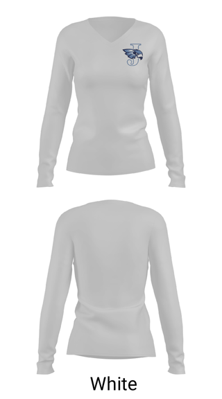 Women's Long Sleeve Vneck Shirt, Jefferson Senior High School Bowling, Bowling, Teamtime, Team time, sublimation, custom sports apparel, team uniforms, spirit wear, spiritwear, sports uniforms, custom shirts, team store, custom team store, fundraiser sports, apparel fundraiser