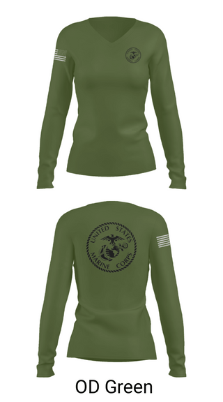 Women's Long Sleeve Vneck Shirt, UHS MCJROTC, Marines, Teamtime, Team time, sublimation, custom sports apparel, team uniforms, spirit wear, spiritwear, sports uniforms, custom shirts, team store, custom team store, fundraiser sports, apparel fundraiser