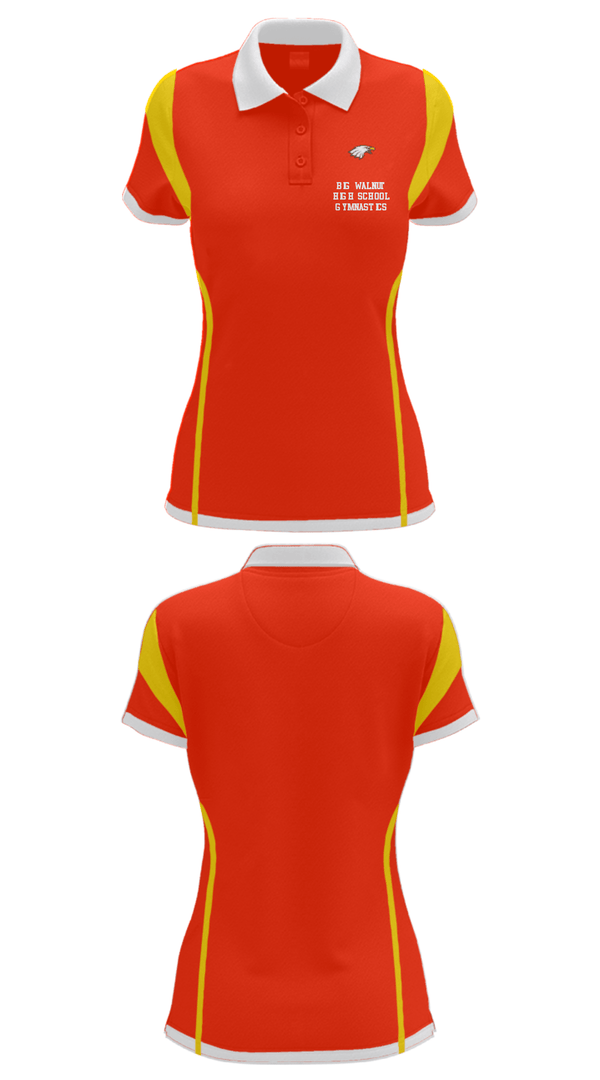 Women's Short Sleeve Performance Polo, Big Walnut High School Gymnastics, Spirit Store, Teamtime, Team time, sublimation, custom sports apparel, team uniforms, spirit wear, spiritwear, sports uniforms, custom shirts, team store, custom team store, fundraiser sports, apparel fundraiser