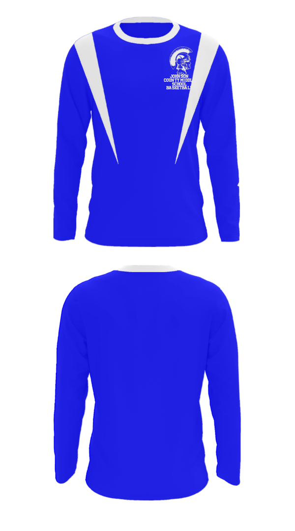 Long Sleeve Performance Shirt, Johnson County Middle School Basketball, Women's Basketball, Teamtime, Team time, sublimation, custom sports apparel, team uniforms, spirit wear, spiritwear, sports uniforms, custom shirts, team store, custom team store, fundraiser sports, apparel fundraiser