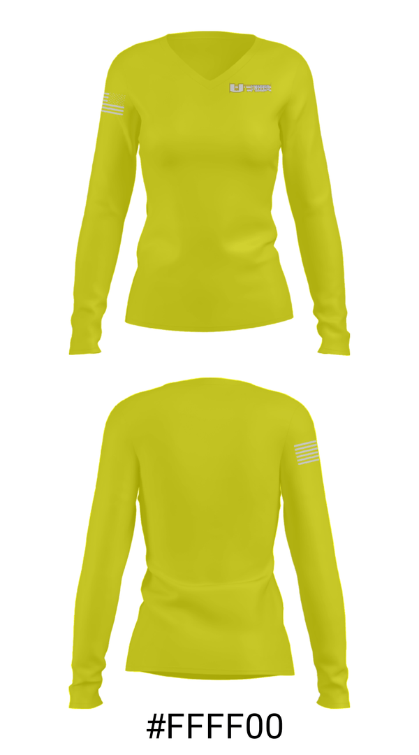 Women's Long Sleeve Vneck Shirt, Illinois United Youth Sports, Spirit Store, Teamtime, Team time, sublimation, custom sports apparel, team uniforms, spirit wear, spiritwear, sports uniforms, custom shirts, team store, custom team store, fundraiser sports, apparel fundraiser