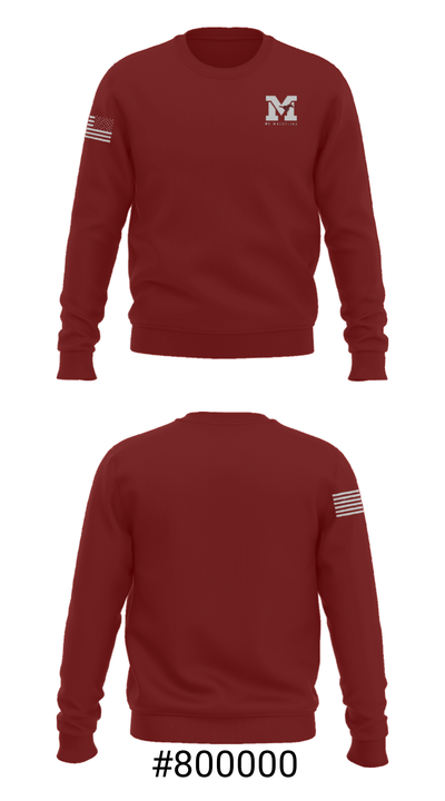 Mount Vernon High School Wrestling 5596500 Crew Neck Sweatshirt - 16