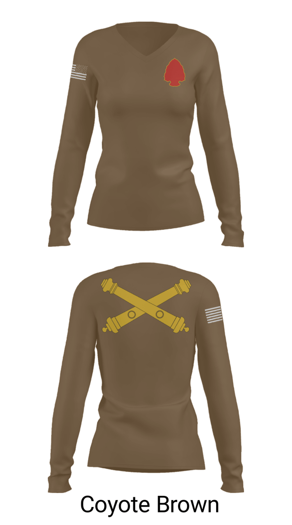 Women's Long Sleeve Vneck Shirt, , National Guard, Teamtime, Team time, sublimation, custom sports apparel, team uniforms, spirit wear, spiritwear, sports uniforms, custom shirts, team store, custom team store, fundraiser sports, apparel fundraiser