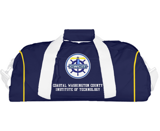 Duffle Bag, Coastal Washington County Institute Of Technology, Spirit Store, Teamtime, Team time, sublimation, custom sports apparel, team uniforms, spirit wear, spiritwear, sports uniforms, custom shirts, team store, custom team store, fundraiser sports, apparel fundraiser
