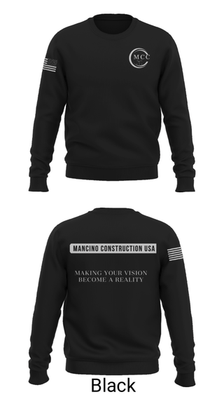Crew Neck Sweatshirt, Mancino Construction USA, , Teamtime, Team time, sublimation, custom sports apparel, team uniforms, spirit wear, spiritwear, sports uniforms, custom shirts, team store, custom team store, fundraiser sports, apparel fundraiser