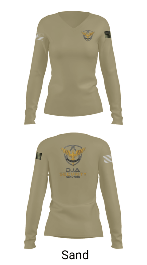 Women's Long Sleeve Vneck Shirt, DJA, Police, Teamtime, Team time, sublimation, custom sports apparel, team uniforms, spirit wear, spiritwear, sports uniforms, custom shirts, team store, custom team store, fundraiser sports, apparel fundraiser