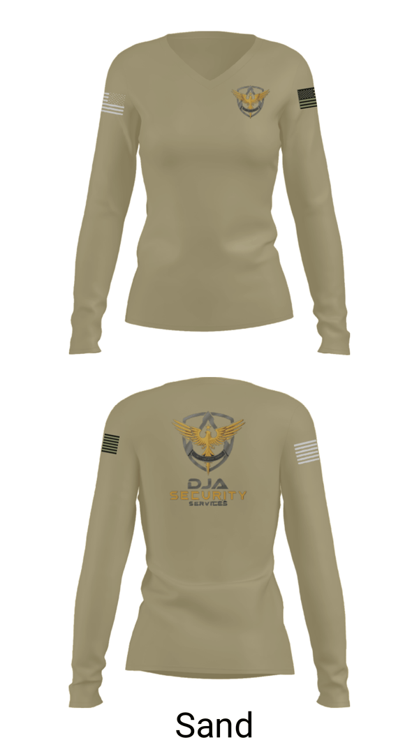 Women's Long Sleeve Vneck Shirt, DJA, Police, Teamtime, Team time, sublimation, custom sports apparel, team uniforms, spirit wear, spiritwear, sports uniforms, custom shirts, team store, custom team store, fundraiser sports, apparel fundraiser
