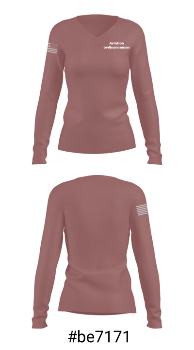 Aviation ordinanceman 3445831 Women's Long Sleeve V-neck Shirt - 7