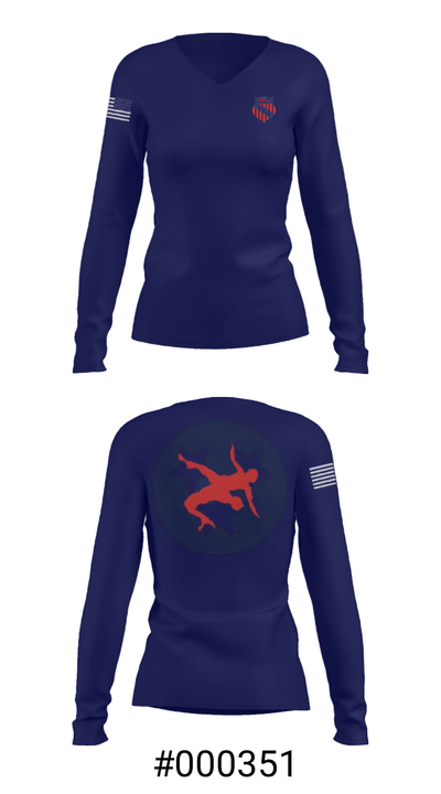 Tennessee Aau Wrestling 56091199 Women's Long Sleeve V-neck Shirt - 20