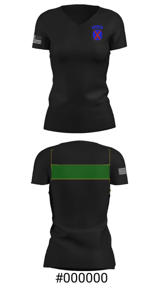 Women's Short Sleeve Vneck Shirt, 2-4, Army, Teamtime, Team time, sublimation, custom sports apparel, team uniforms, spirit wear, spiritwear, sports uniforms, custom shirts, team store, custom team store, fundraiser sports, apparel fundraiser