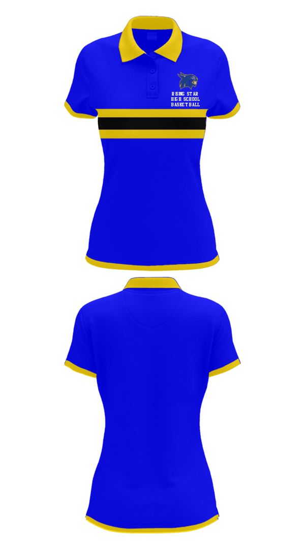 Short Sleeve Performance Polo, Rising Star High School Basketball, Women's Basketball, Teamtime, Team time, sublimation, custom sports apparel, team uniforms, spirit wear, spiritwear, sports uniforms, custom shirts, team store, custom team store, fundraiser sports, apparel fundraiser