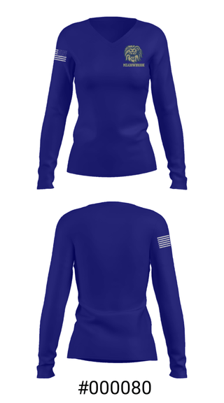 Women's Long Sleeve Vneck Shirt, Meadowbrook High School Basketball, Women's Basketball, Teamtime, Team time, sublimation, custom sports apparel, team uniforms, spirit wear, spiritwear, sports uniforms, custom shirts, team store, custom team store, fundraiser sports, apparel fundraiser