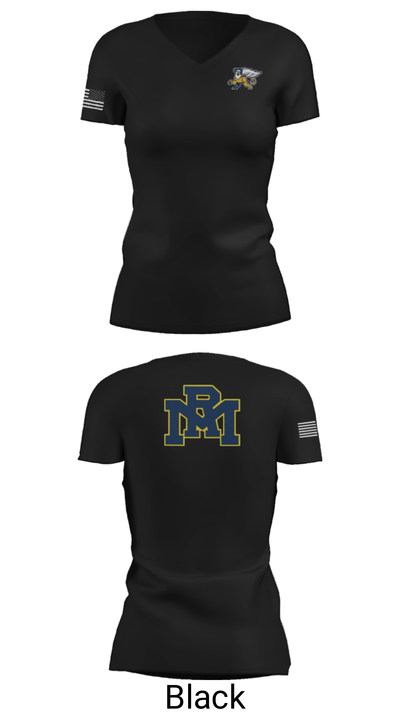 Rocky Mount High School Basketball 86010063 Women's Short Sleeve V-neck Shirt - 14
