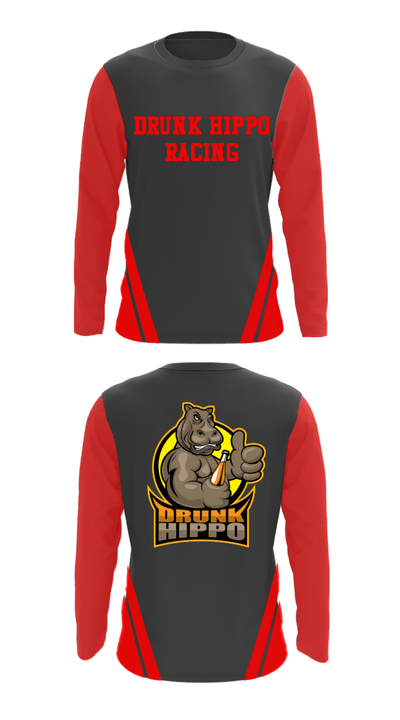 Drunk Hippo Racing 90284790 Long Sleeve Performance Shirt - 24