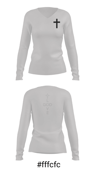 Women's Long Sleeve Vneck Shirt, Believers, Men's Basketball, Teamtime, Team time, sublimation, custom sports apparel, team uniforms, spirit wear, spiritwear, sports uniforms, custom shirts, team store, custom team store, fundraiser sports, apparel fundraiser