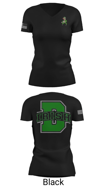 Davis Middle School Basketball 19555280 Women's Short Sleeve V-neck Shirt - 14