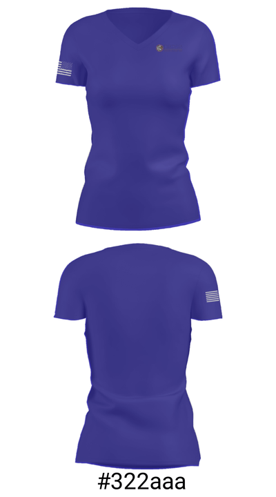 Bellevue-Santa Fe Charter School 14190301 Women's Short Sleeve V-neck Shirt - 21