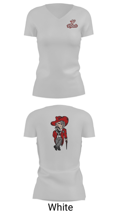 Highland Middle School 87917777 Women's Short Sleeve V-neck Shirt - 7