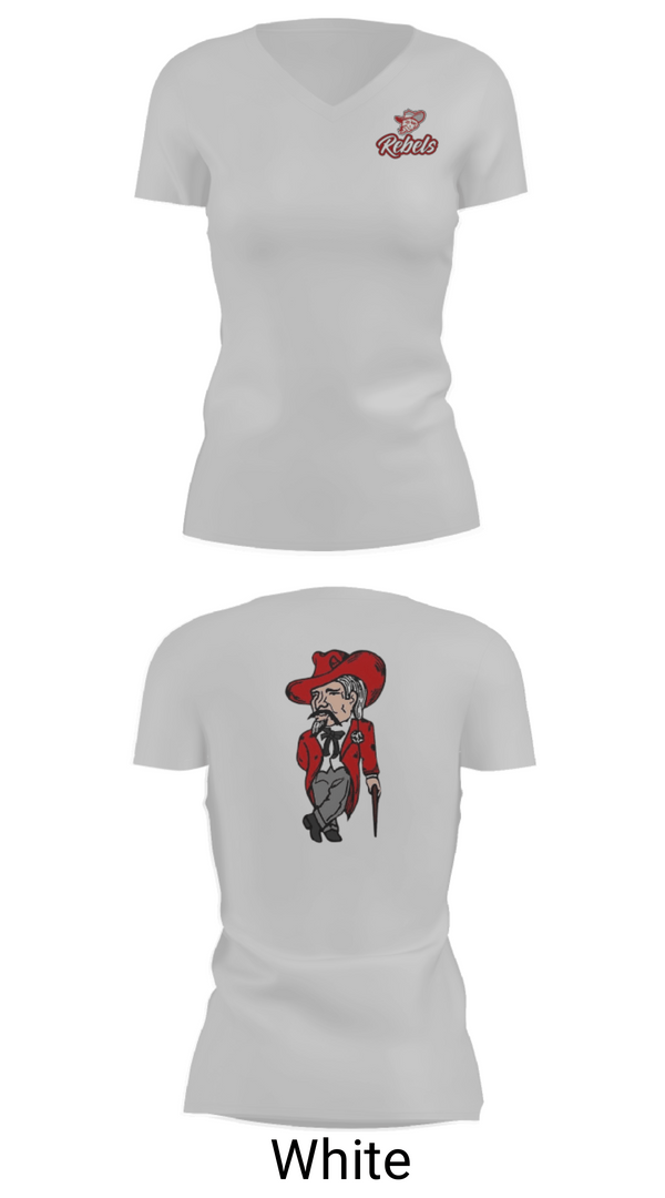 Women's Short Sleeve Vneck Shirt, Highland Middle School, Spirit Store, Teamtime, Team time, sublimation, custom sports apparel, team uniforms, spirit wear, spiritwear, sports uniforms, custom shirts, team store, custom team store, fundraiser sports, apparel fundraiser