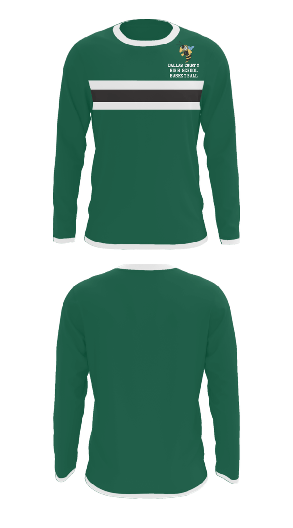 Long Sleeve Performance Shirt, Dallas County High School Basketball, Women's Basketball, Teamtime, Team time, sublimation, custom sports apparel, team uniforms, spirit wear, spiritwear, sports uniforms, custom shirts, team store, custom team store, fundraiser sports, apparel fundraiser