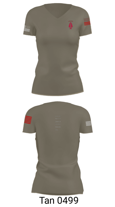 1st SFOD-D 3487936 Women's Short Sleeve V-neck Shirt - 36