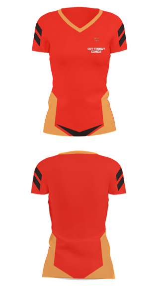 Women's Short Sleeve Vneck Shirt, Cut Throat Comics, , Teamtime, Team time, sublimation, custom sports apparel, team uniforms, spirit wear, spiritwear, sports uniforms, custom shirts, team store, custom team store, fundraiser sports, apparel fundraiser