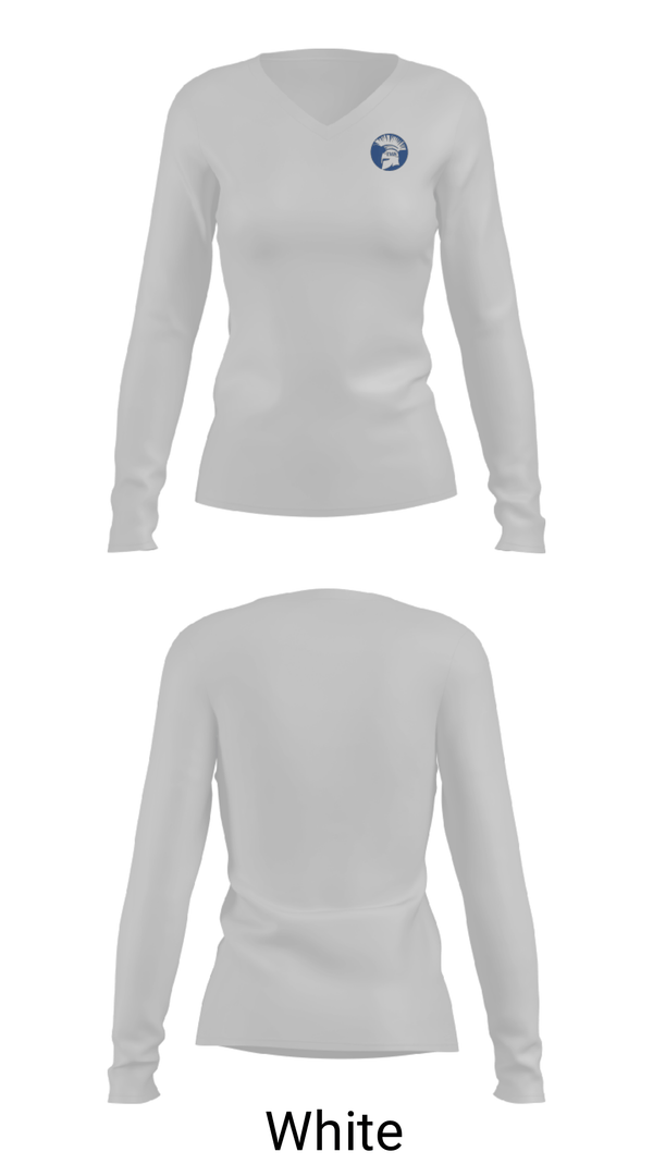 Women's Long Sleeve Vneck Shirt, Tanglewood Middle School, Spirit Store, Teamtime, Team time, sublimation, custom sports apparel, team uniforms, spirit wear, spiritwear, sports uniforms, custom shirts, team store, custom team store, fundraiser sports, apparel fundraiser