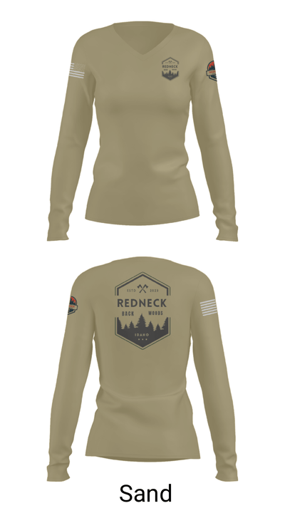 REDNECKS 52508917 Women's Long Sleeve V-neck Shirt - 47