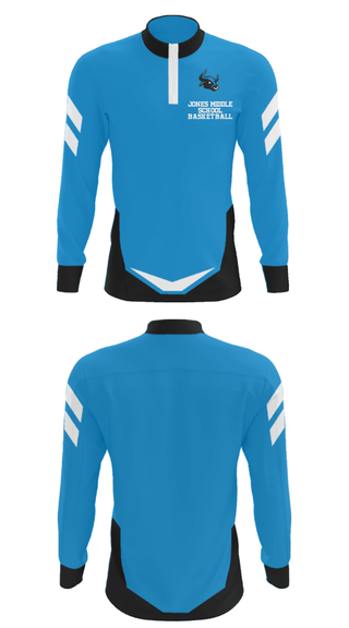 Quarter Zip Jacket, Jones Middle School Basketball, Men's Basketball, Teamtime, Team time, sublimation, custom sports apparel, team uniforms, spirit wear, spiritwear, sports uniforms, custom shirts, team store, custom team store, fundraiser sports, apparel fundraiser