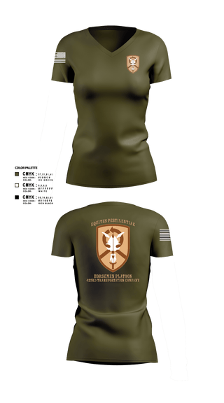 Women's Short Sleeve Vneck Shirt, 1st Platoon, 423 TC1st Platoon, 423 TC, , Teamtime, Team time, sublimation, custom sports apparel, team uniforms, spirit wear, spiritwear, sports uniforms, custom shirts, team store, custom team store, fundraiser sports, apparel fundraiser