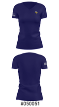 Haslett High School Swimming 26674168 Women's Short Sleeve V-neck Shirt - 21