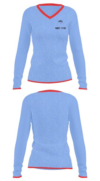 Women's Long Sleeve Vneck Shirt, SMR -1740, Football, Teamtime, Team time, sublimation, custom sports apparel, team uniforms, spirit wear, spiritwear, sports uniforms, custom shirts, team store, custom team store, fundraiser sports, apparel fundraiser