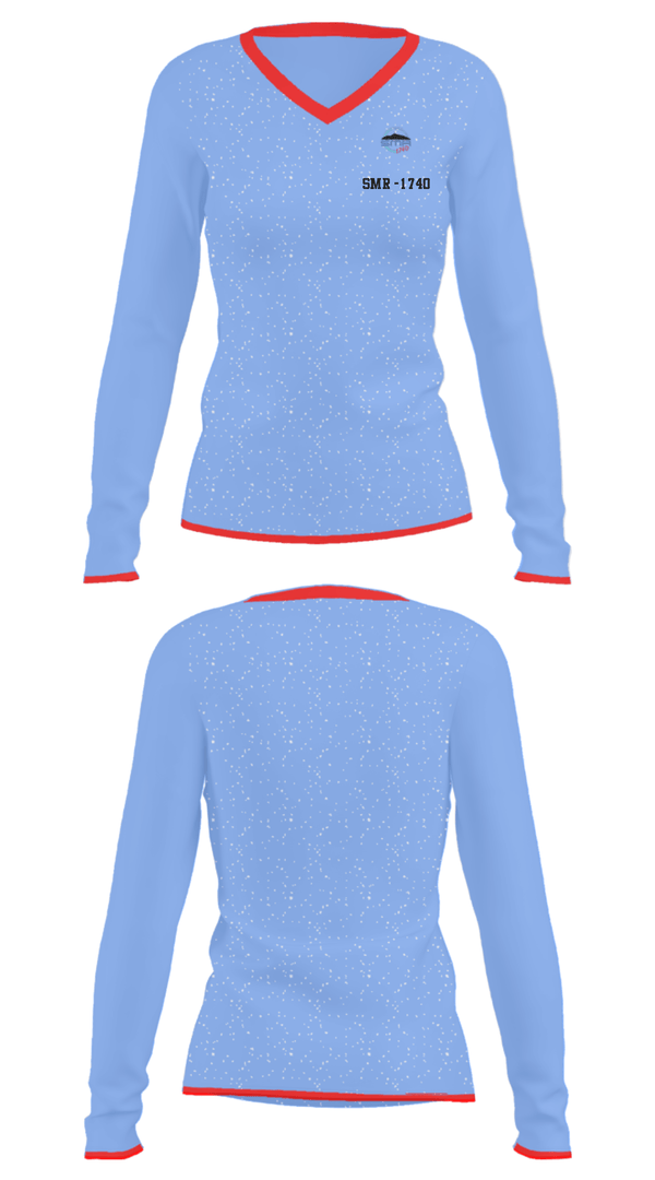 Women's Long Sleeve Vneck Shirt, SMR -1740, Football, Teamtime, Team time, sublimation, custom sports apparel, team uniforms, spirit wear, spiritwear, sports uniforms, custom shirts, team store, custom team store, fundraiser sports, apparel fundraiser