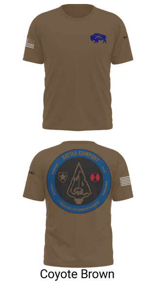 Short Sleeve Performance Shirt, Battle company 1-17IN, Army, Teamtime, Team time, sublimation, custom sports apparel, team uniforms, spirit wear, spiritwear, sports uniforms, custom shirts, team store, custom team store, fundraiser sports, apparel fundraiser