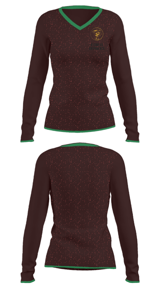 Women's Long Sleeve Vneck Shirt, Hermes Endurance, Cross Country, Teamtime, Team time, sublimation, custom sports apparel, team uniforms, spirit wear, spiritwear, sports uniforms, custom shirts, team store, custom team store, fundraiser sports, apparel fundraiser