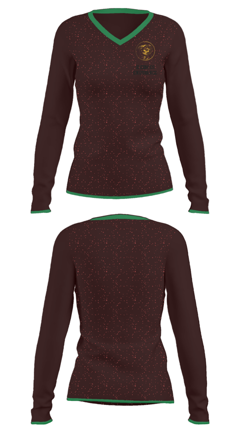 Women's Long Sleeve Vneck Shirt, Hermes Endurance, Cross Country, Teamtime, Team time, sublimation, custom sports apparel, team uniforms, spirit wear, spiritwear, sports uniforms, custom shirts, team store, custom team store, fundraiser sports, apparel fundraiser