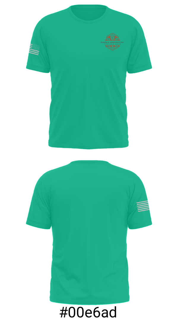 Short Sleeve Performance Shirt, Rivera's Construction, , Teamtime, Team time, sublimation, custom sports apparel, team uniforms, spirit wear, spiritwear, sports uniforms, custom shirts, team store, custom team store, fundraiser sports, apparel fundraiser
